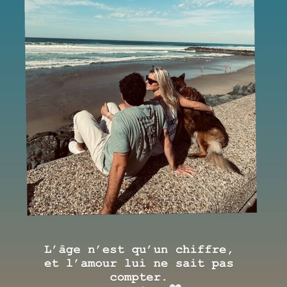 Sophie Tapie souhaite un joyeux anniversaire à son compagnon Baptiste Germain. Instagram. Le 21 novembre 2022.