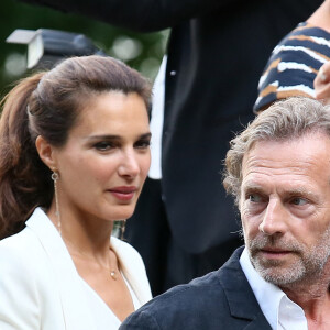 Stéphane Freiss et sa femme Ursula - Mariage religieux de Michel Legrand et de Macha Méril en la cathédrale Saint-Alexandre-Nevsky de Paris le 18 septembre 2014.