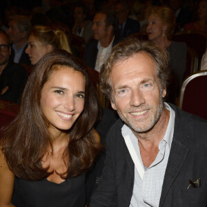 Stéphane Freiss et sa femme Ursula - People à la générale de la pièce "Un dîner d'adieu" au Théâtre Edouard Vll à Paris le 15 septembre 2014.