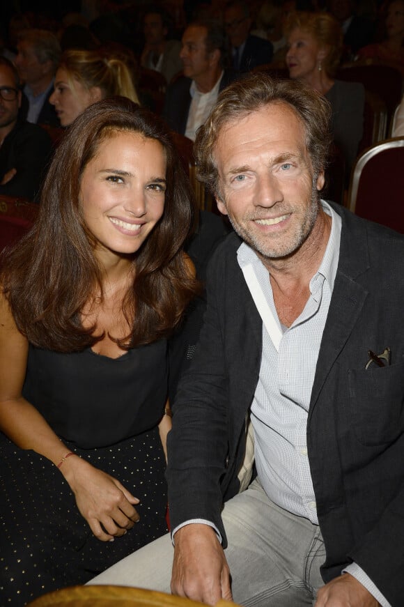 Stéphane Freiss et sa femme Ursula - People à la générale de la pièce "Un dîner d'adieu" au Théâtre Edouard Vll à Paris le 15 septembre 2014.