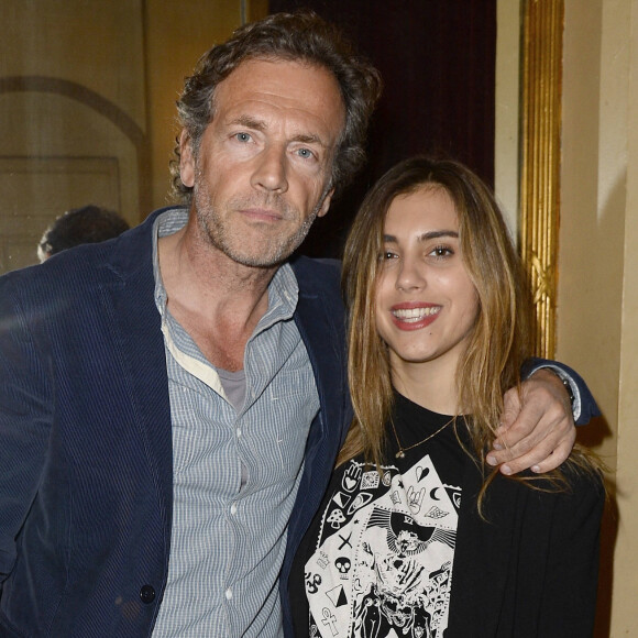 Stéphane Freiss et sa fille Camille - Soirée de la piéce "Comme s'il en pleuvait" au Théâtre Edouard Vll et retransmise en direct sur France 2 à Paris.
