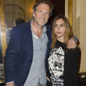 Stéphane Freiss et sa fille Camille - Soirée de la piéce "Comme s'il en pleuvait" au Théâtre Edouard Vll et retransmise en direct sur France 2 à Paris le 29 avril 2014.