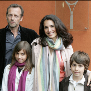 Stéphane Freiss, sa femme Ursula et leurs enfants Camille et Ruben en 2007.