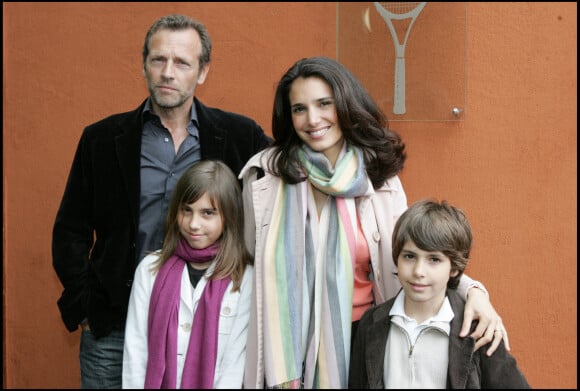 Stéphane Freiss, sa femme Ursula et leurs enfants Camille et Ruben en 2007.