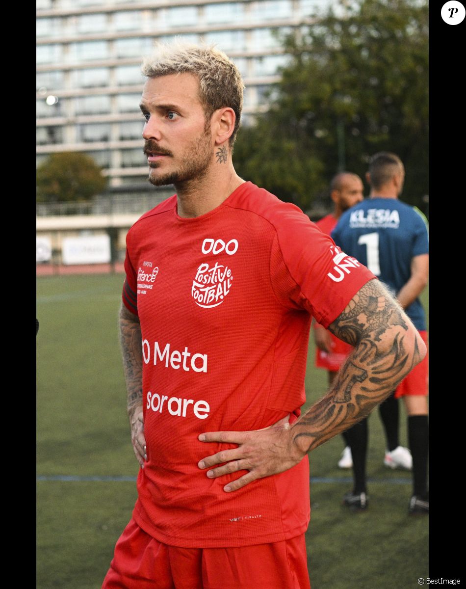 M. Pokora (Matt Pokora) - Match de football caritatif entre le Variétés Club de France contre l'équipe de France des Parlementaires au profit de l'association "e-Enfance" au stade Emile Anthoine à Paris le 28 septembre 2022.