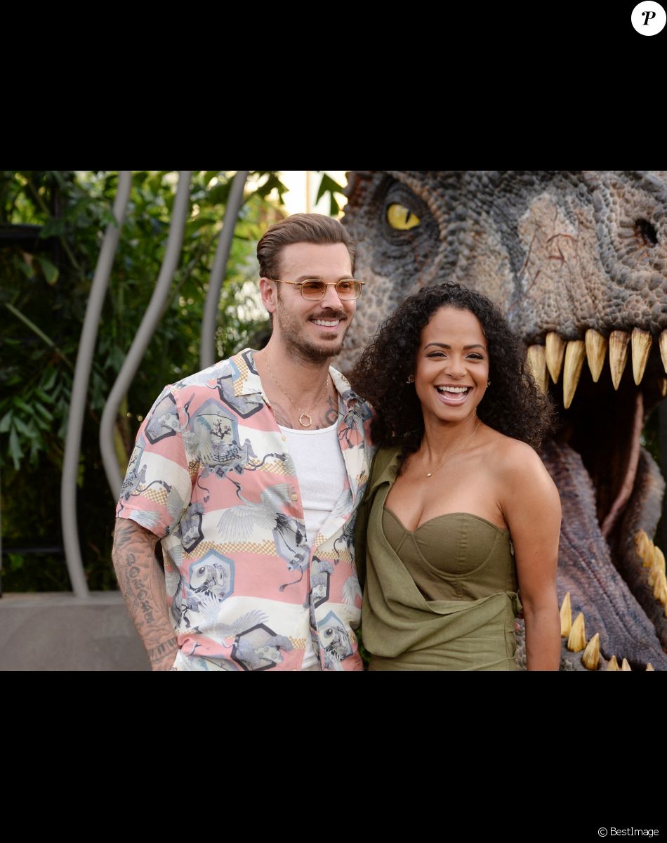 Christina Milian et son mari M Pokora (Matt Pokora) à la première du film "Jurassic World Dominion" à Los Angeles, le 6 juin 2022.