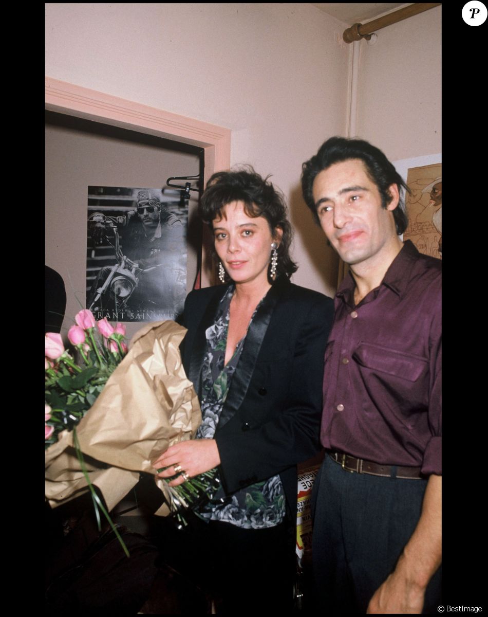 Gérard Lanvin et sa femme Jennifer lors de la générale du spectacle Pièces détachées en 1989