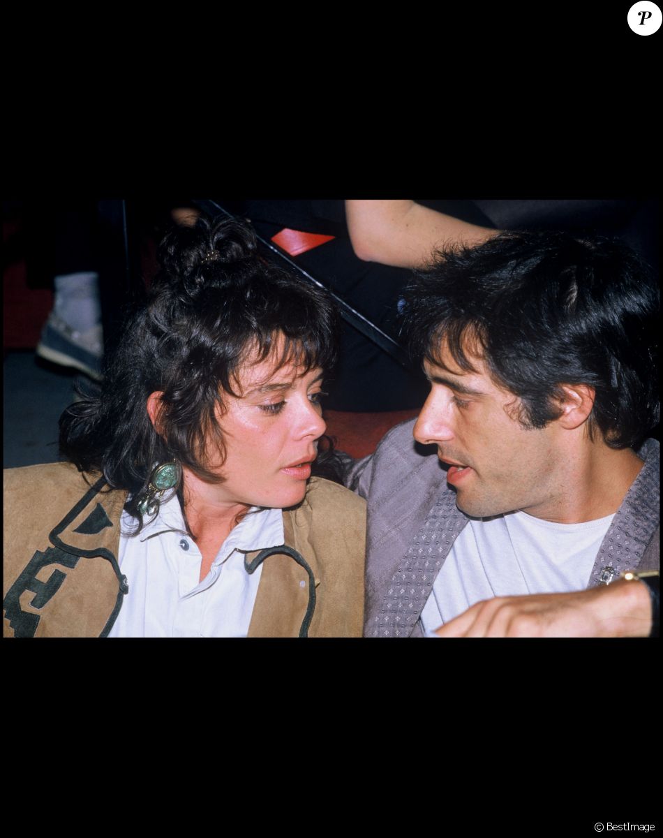 Gérard Lanvin et sa femme Jennifer au Palace à Paris en 1986