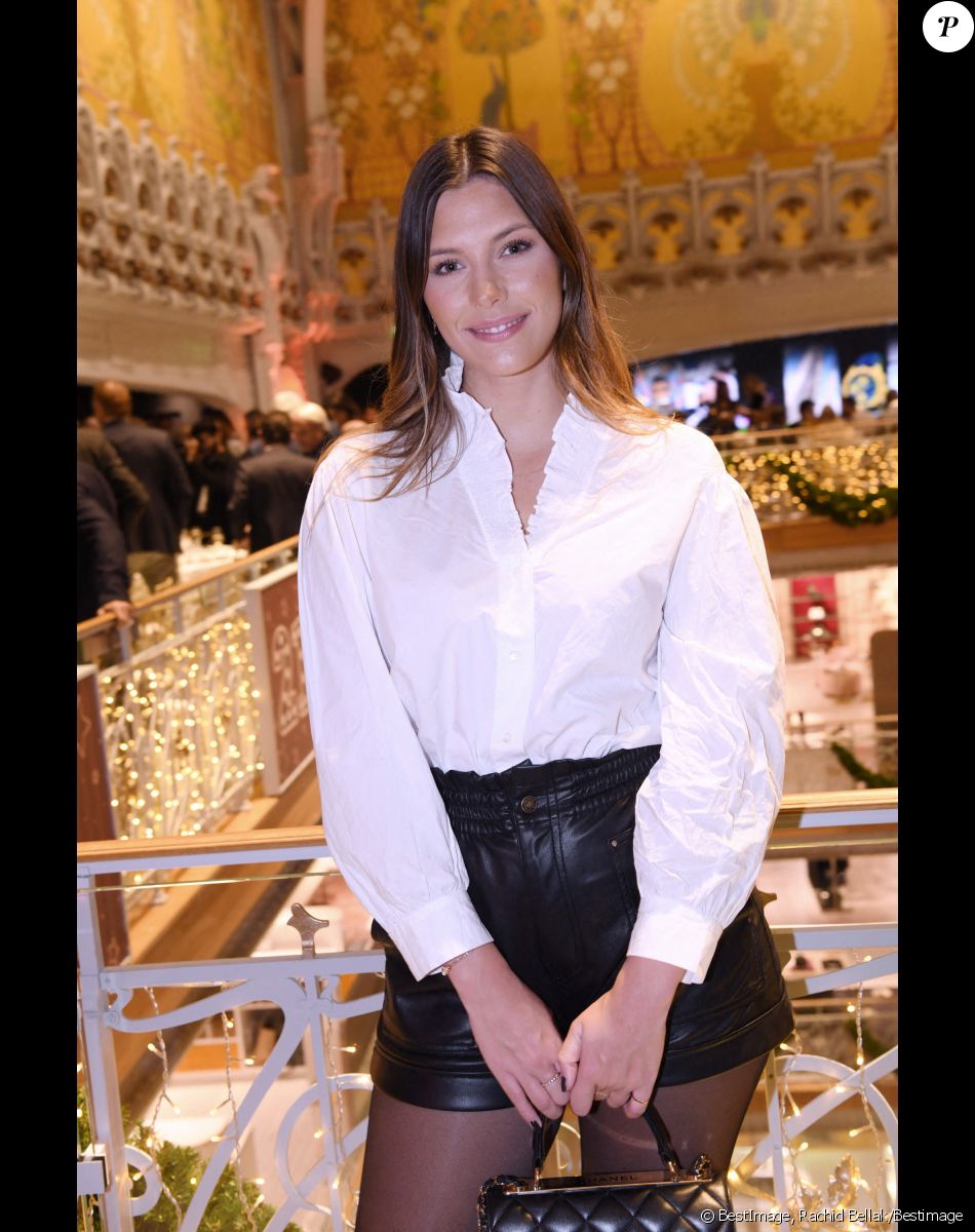 Exclusif - Camille Cerf (Miss France 2015) - Dîner de charité Breitling à la Samaritaine pour l'association "Premiers de Cordée" à Paris le 14 novembre 2022. L'associationPremiers de Cordée propose des animations sportives auprès des enfants hospitalisés. ADN de l'association depuis sa création, ce programme comprend de nombreuses actions pour initier un maximum d'enfants malades et/ou en situation de handicap à la pratique sportive. © Rachid Bellak/Bestimage
