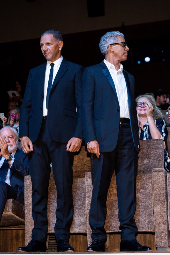 Roschdy Zem;Sami Bouajila - Arrivées à la première du film "Les miens" lors de la 79ème édition du festival international du film de Venise, la Mostra le 9 septembre 2022. 