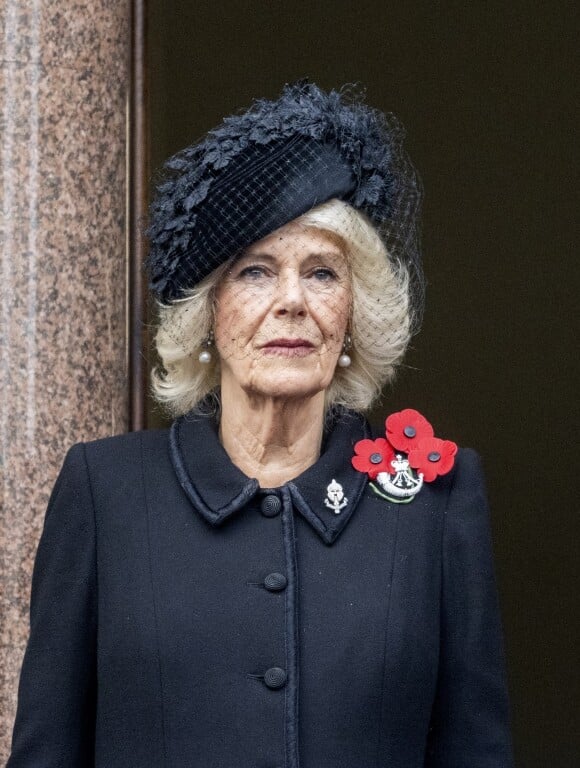 Camilla Parker Bowles, reine consort d'Angleterre, - Les membres de la famille royale d'Angleterre et les personnalités lors du "Remembrance Sunday Service" à Londres.