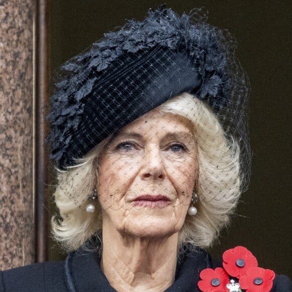 Camilla Parker Bowles, reine consort d'Angleterre, - Les membres de la famille royale d'Angleterre et les personnalités lors du "Remembrance Sunday Service" à Londres.