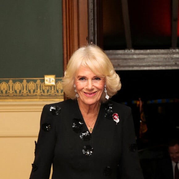 Camilla Parker Bowles, reine consort d'Angleterre, - Les membres de la famille royale d'Angleterre lors du festival annuel du souvenir de la Royal British Legion au Royal Albert Hall de Londres, Royaume Uni, le 12 novembre 2022. 