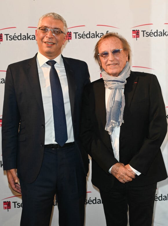 Exclusif - Arié Flack (Président de la Tsédaka FSJU) et Alexandre Arcady - Soirée caritative des parrains de l'Appel national pour la Tsedaka au Pavillon d'Armenonville à Paris, le 27 novembre 2022. © Coadic Guirec/Bestimage