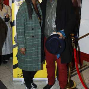 Exclusif - Lilian Thuram et sa femme Kareen Guiock - Avant-première du documentaire "Le monde racisé du cinéma français" au cinéma le Lincoln à Paris, le 3 février 2020. © Christophe Clovis / Bestimage