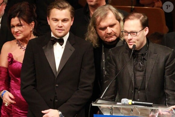 Leonardo DiCaprio à l'occasion de la grande soirée Cinema for Peace charity gala, qui s'est tenue dans la capitale allemande en pleine Berlinale, le 15 février 2010.