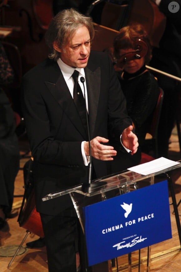 Bob Geldof à l'occasion de la grande soirée Cinema for Peace charity gala, qui s'est tenue dans la capitale allemande en pleine Berlinale, le 15 février 2010.
