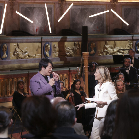 Exclusif - Lang Lang, Claire Chazal - Enregistrement de l'émission "Le Grand Echiquier" à l'Opéra Royal de Versailles, diffusée le 5 décembre sur France 3 © Jack Tribeca / Bestimage