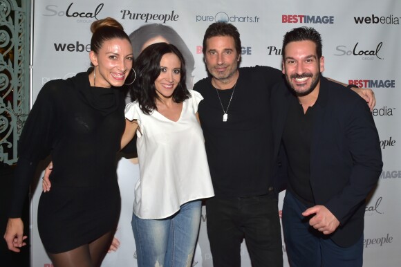 Silvia Notargiacomo, Richard Orlinski, Denny Imbroisi - Première du spectacle de Fabienne Carat "L'amour est dans le prêt" au théâtre du Gymnase à Paris le 29 septembre 2017. © Giancarlo Gorassini / Bestimage