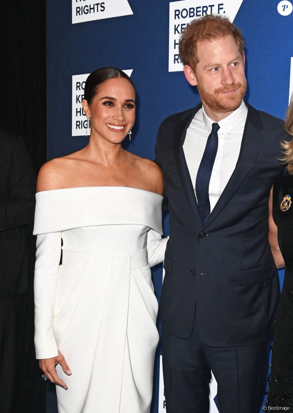 Le prince Harry et Megan Markle au photocall de la soirée de gala