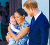 Le prince Harry et Meghan Markle présentent leur fils Archie à Desmond Tutu à Cape Town, Afrique du Sud. 