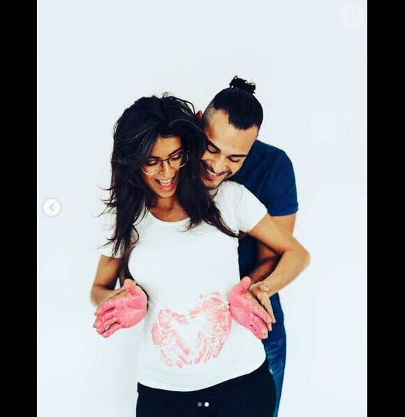 Serena et Giuseppe dévoilent le sexe de leur bébé sur Instagram, le 27 octobre 2019.