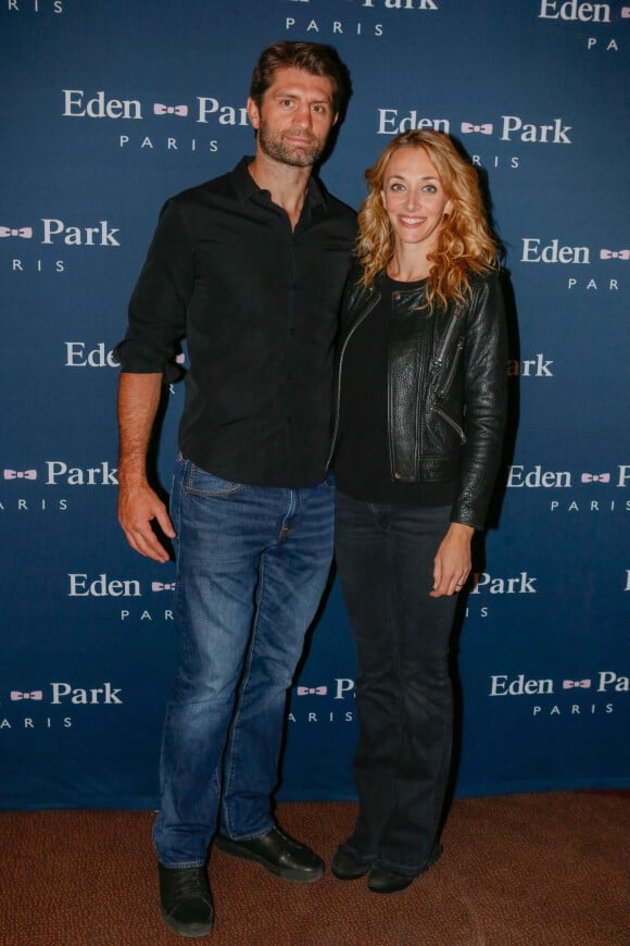 Exclusif - Pierre Rabadan et sa compagne Laurie Delhostal - Avant-première du film "On voulait tout casser" au cinéma Gaumont Marignan à Paris, le 27 mai 2015.