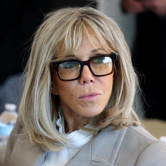 Dame Brigitte Macron a visité le Lycée Français de la Nouvelle-Orléans, à l'occasion de son voyage officiel aux Etats-Unis. Le 2 décembre 2022. © Dominique Jacovides / Bestimage