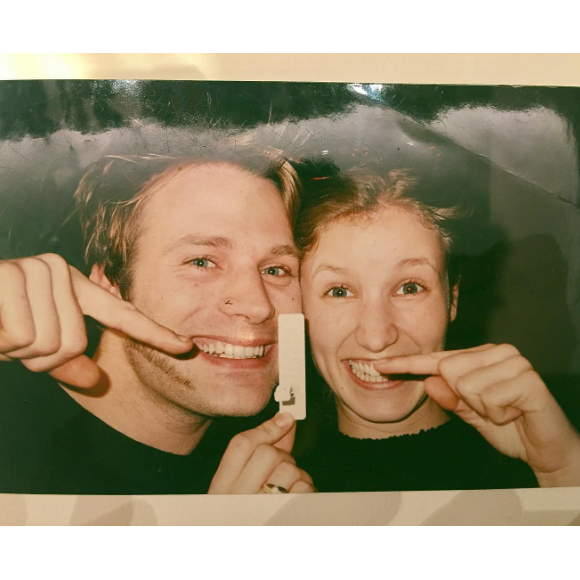 Thomas Jouannet et Alexandra Lamy sur une photo d'archive postée par Chloé Jouannet sur Instagram.