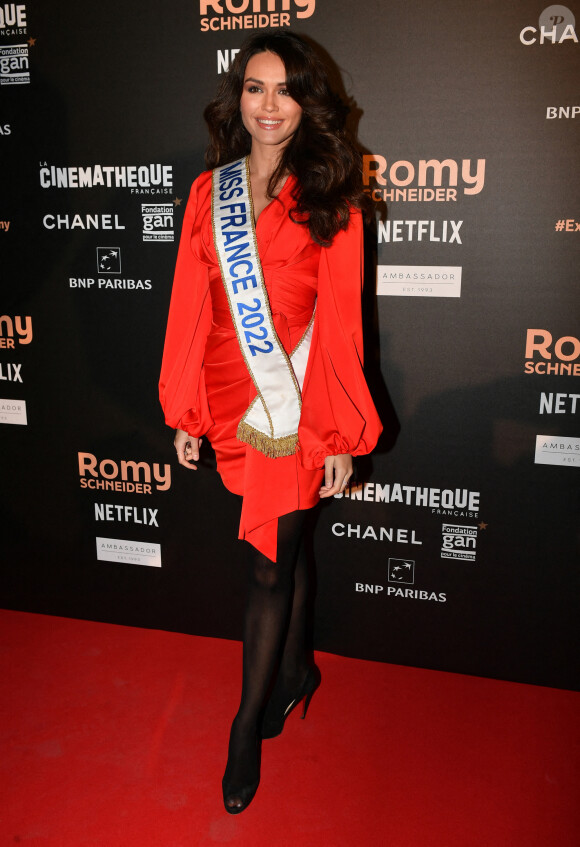 Diane Leyre (Miss France 2022) - Vernissage de l'exposition Romy Schneider à La Cinemathèque à Paris le 14 mars 2022. © Veeren/Bestimage