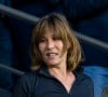 Mathilde Seigner dans les tribunes lors du match de Ligue 1 "PSG - OM (2-1)" au Parc des Princes, le 17 avril 2022. © Agence/Bestimage 