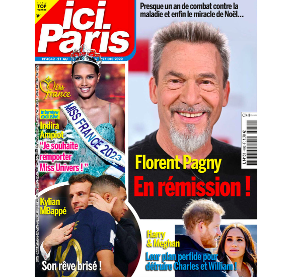 Couverture du magazine "Ici Paris" numéro 4042, paru le 21 décembre 2022.