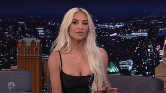 Kim Kardashian sur le plateau de l'émission "The Tonight Show Starring Jimmy Fallon" à New York. 