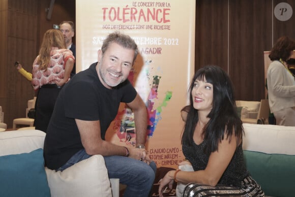 Exclusif - Jérome Anthony, Erika Moulet - Conférence de presse à l'occasion du Concert pour la Tolérance 2022 à Agadir, diffusée le 23 décembre sur W9 © Jack Tribeca / Bestimage