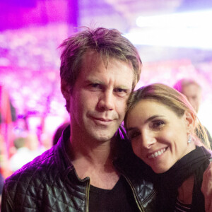 Exclusif - Le prince Emmanuel Philibert de Savoie et la princesse Clotilde (Courau) au concert de Johnny Hallyday au POPB de Bercy à Paris. Le 15 juin 2013.