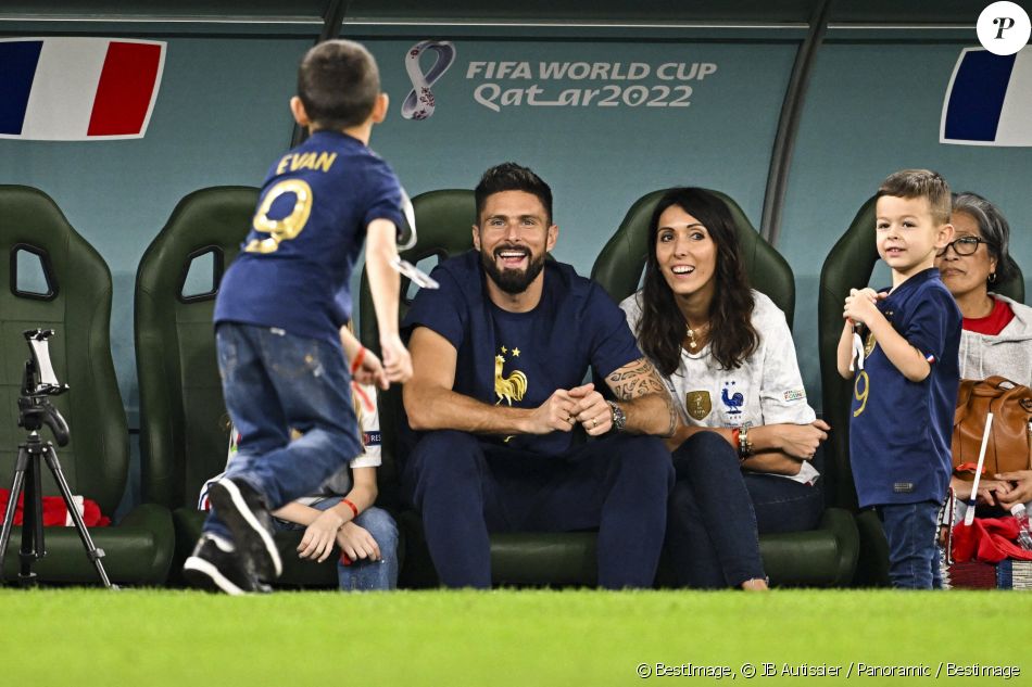 Giroud Olivier (FRA) en famille avec sa femme Jennifer et leurs enfants ...