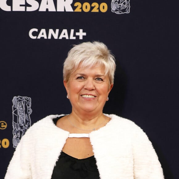 Mimie Mathy - Tournage de la série " Dix Pour Cent " lors de la 45ème cérémonie des César à la salle Pleyel à Paris, le 28 février 2020. © Dominique Jacovides/Olivier Borde/Bestimage