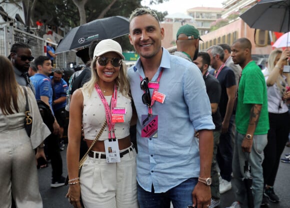 Keylor Navas et sa femme Andrea Salas lors du Grand Prix de Monaco 2022 de F1, à Monaco, le 29 mai 2022. © Jean-François Ottonello/Nice Matin/Bestimage
