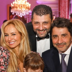 Exclusif - Aram Ohanian, sa femme Adriana Karembeu, leur fille Nina Ohanian et Richard Findykian à la soirée caritative organisée au Palais du Pharo, au profit de l'école arménienne Abovian. Marseille, le 26 octobre 2019. © Philippe Doignon / Bestimage 