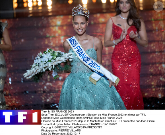 Indira Ampiot élue Miss France 2023 le 17 décembre 2022 à Chateauroux.