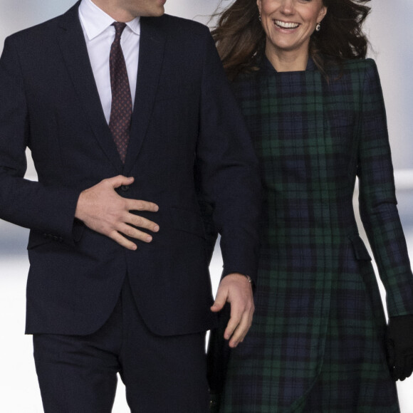 Le prince William, duc de Cambridge, et Catherine Kate Middleton (Comtesse de Strathearn en Ecosse) arrivent à Dundee pour l'inauguration du musée du design V&A, Ecosse le 29 janvier 2019. 