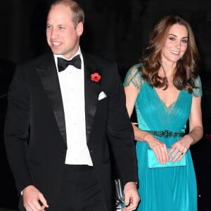 Le prince William, duc de Cambridge, Catherine Kate Middleton, duchesse de Cambridge arrivant à la remise des prix "Tusk Conservation Awards" à la Maison des banquets à Londres le 8 novembre 2018. 