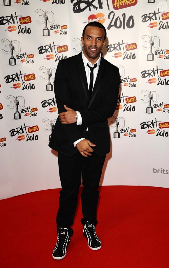 Craig David lors des Brit Awards, à Londres, le 16 février 2010 !