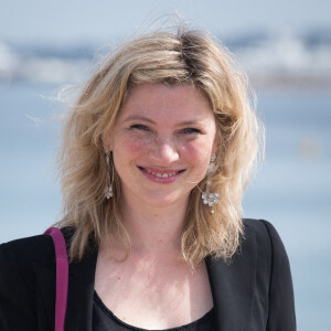 Cécile Bois - Photocall du film "Candice Renoir" au Miptv de Cannes le 7 avril 2014