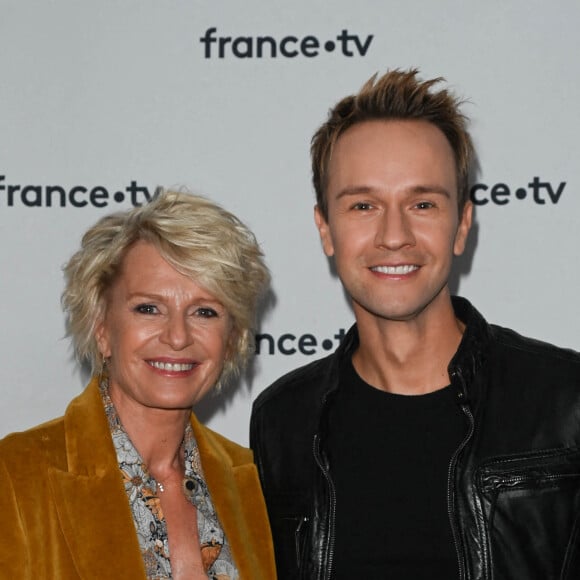 Sophie Davant et Cyril Féraud - Conférence de presse du Telethon 2022 à Paris le 21 octobre 2022. © Coadic Guirec / Bestimage