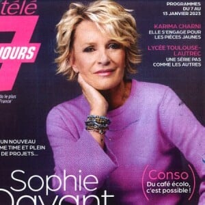 Couverture du magazine Télé 7 Jours pour l'interview de Sophie Davant @ Télé 7 Jours