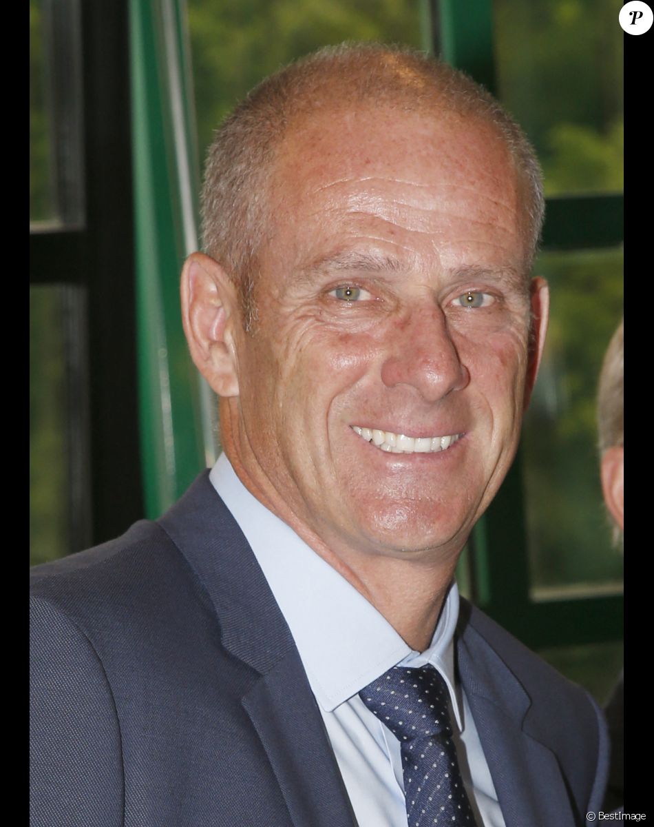 Guy Forget au village lors des internationaux de France de tennis de Roland Garros, Jour 3, à Paris le 29 mai 2018.