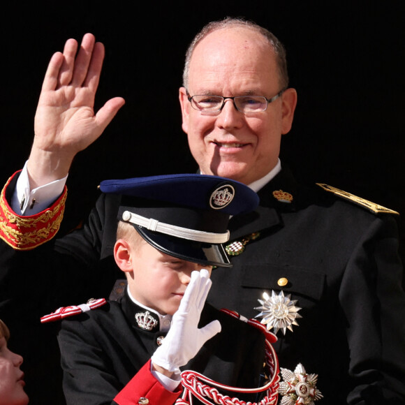 Le prince Albert II de Monaco, Le prince Jacques de Monaco, marquis des Baux lors de la Fête Nationale de la principauté de Monaco. © Claudia Albuquerque/Bestimage 