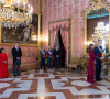 Le roi Felipe VI et la reine Letizia d'Espagne assistent à la célébration de l'Épiphanie (Pascua Militar) au Palais Royal de Madrid, Espagne, le 6 janvier 2023. 