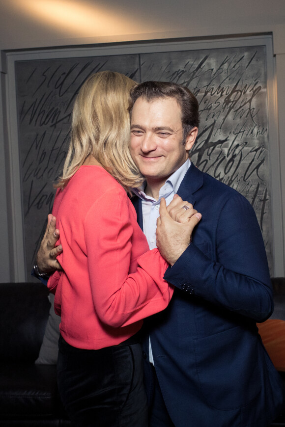 Exclusif - Renaud Capuçon et sa femme Laurence Ferrari - Backstage du concert unique "Au cinéma" de Renaud Capuçon à l'Olympia à Paris le 14 octobre 2018. © Dominique Jacovides - Cyril Moreau/Bestimage 